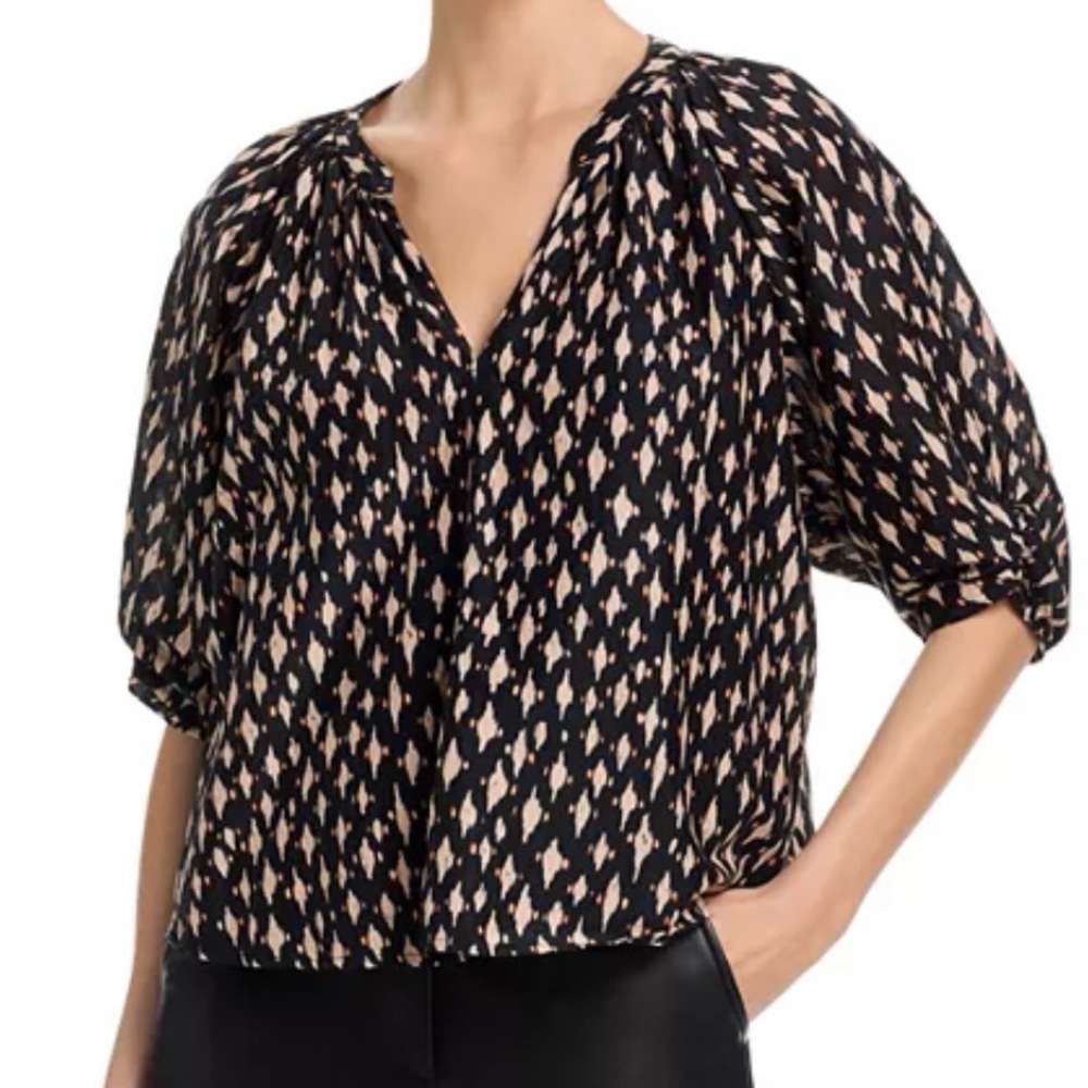 Velvet Graham & Spencer Harmony Nightfall V-Neck Top Women’s Medium NEW W/ TAGS - Picture 2 of 13